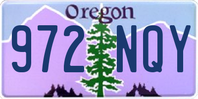 OR license plate 972NQY