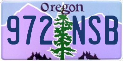 OR license plate 972NSB