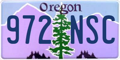 OR license plate 972NSC