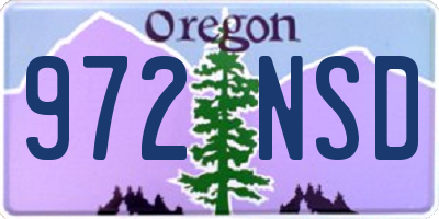 OR license plate 972NSD