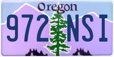 OR license plate 972NSI