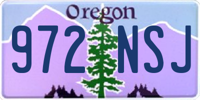 OR license plate 972NSJ