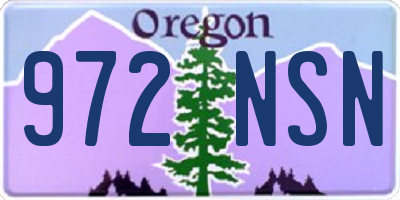 OR license plate 972NSN