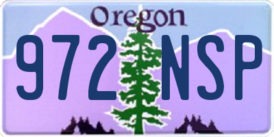 OR license plate 972NSP