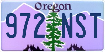 OR license plate 972NST