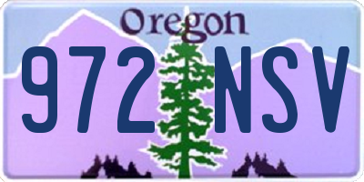 OR license plate 972NSV