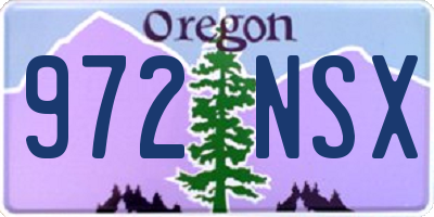 OR license plate 972NSX