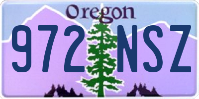 OR license plate 972NSZ