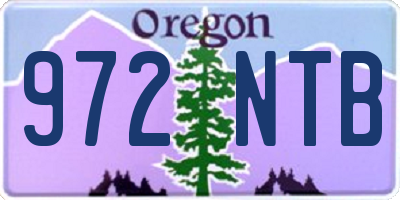 OR license plate 972NTB
