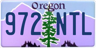 OR license plate 972NTL