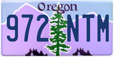 OR license plate 972NTM