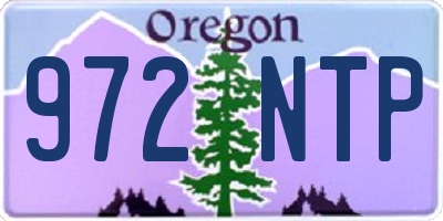 OR license plate 972NTP