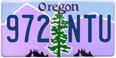 OR license plate 972NTU