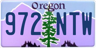 OR license plate 972NTW