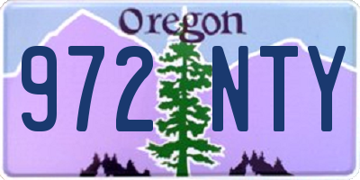 OR license plate 972NTY