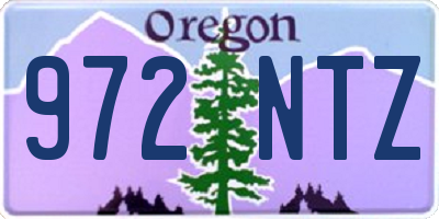 OR license plate 972NTZ