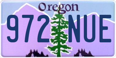 OR license plate 972NUE