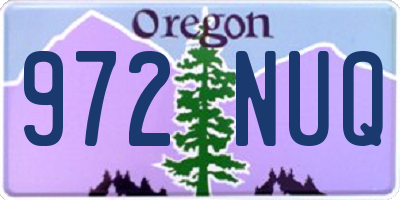 OR license plate 972NUQ