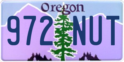 OR license plate 972NUT