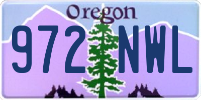 OR license plate 972NWL
