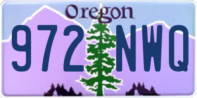 OR license plate 972NWQ