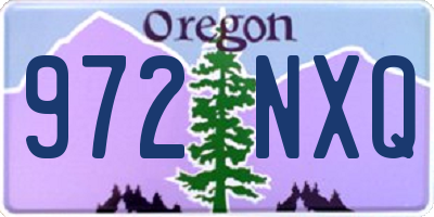 OR license plate 972NXQ