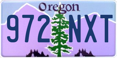 OR license plate 972NXT