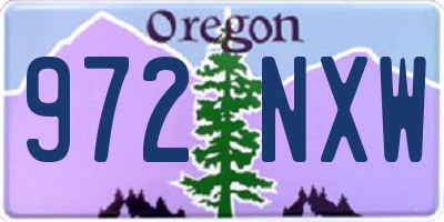 OR license plate 972NXW