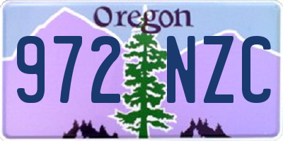 OR license plate 972NZC
