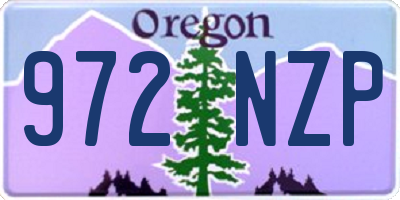OR license plate 972NZP