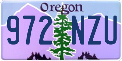 OR license plate 972NZU