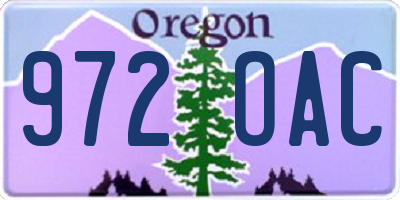 OR license plate 972OAC