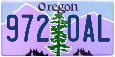 OR license plate 972OAL