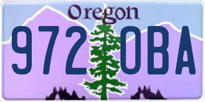 OR license plate 972OBA