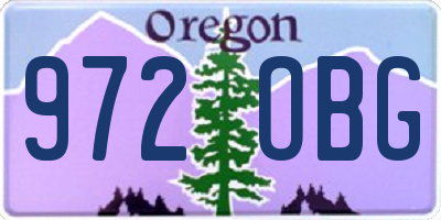 OR license plate 972OBG