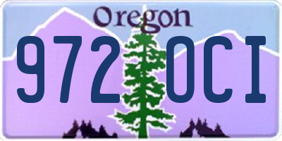 OR license plate 972OCI