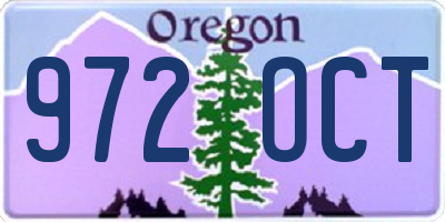 OR license plate 972OCT