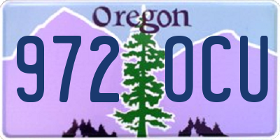 OR license plate 972OCU