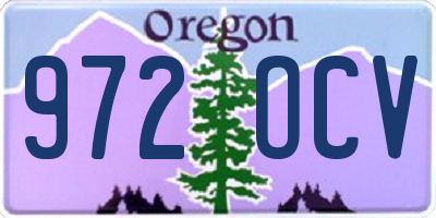 OR license plate 972OCV