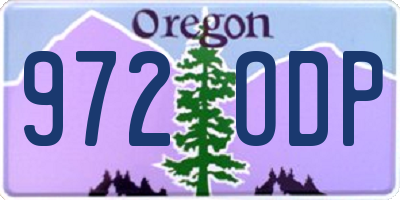 OR license plate 972ODP