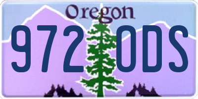 OR license plate 972ODS