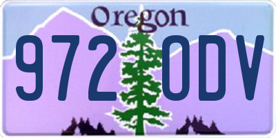 OR license plate 972ODV