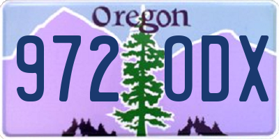 OR license plate 972ODX