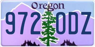 OR license plate 972ODZ