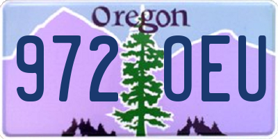 OR license plate 972OEU