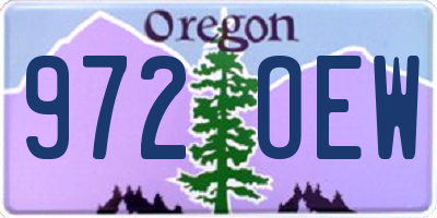 OR license plate 972OEW