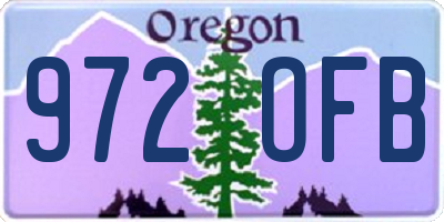 OR license plate 972OFB