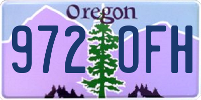 OR license plate 972OFH