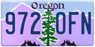 OR license plate 972OFN