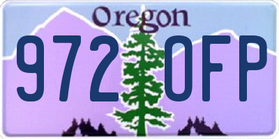 OR license plate 972OFP